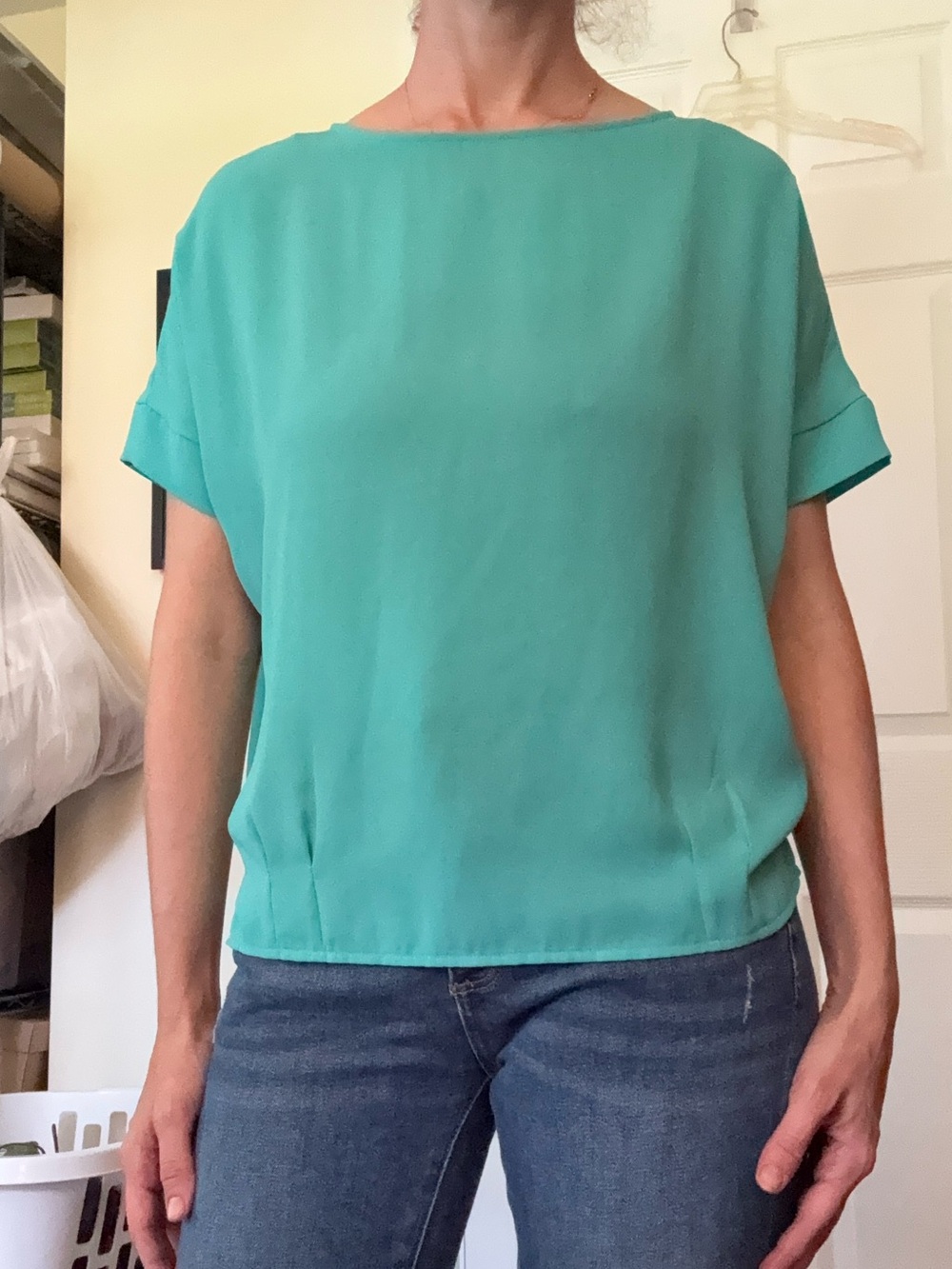 The Limited Women’s Teal Short Sleeve Blouse